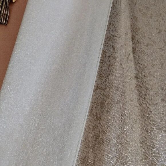 Victoria's Secret 1999 Gold Ivory Satin Textured Long Kimono Robe M/ L - Picture 14 of 16